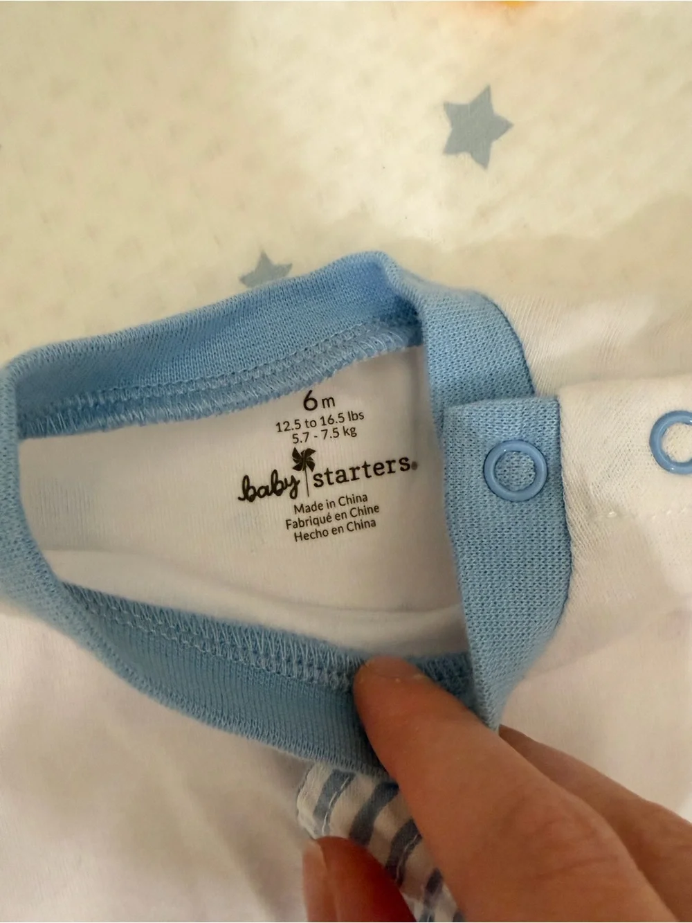 NWOT Baby Starters Blue & White Striped Bunny Truck Overalls Set